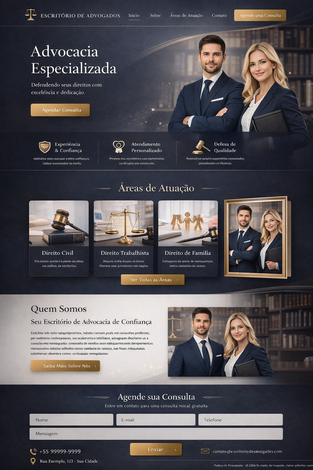 Banner de escritorio de advocacia especializado